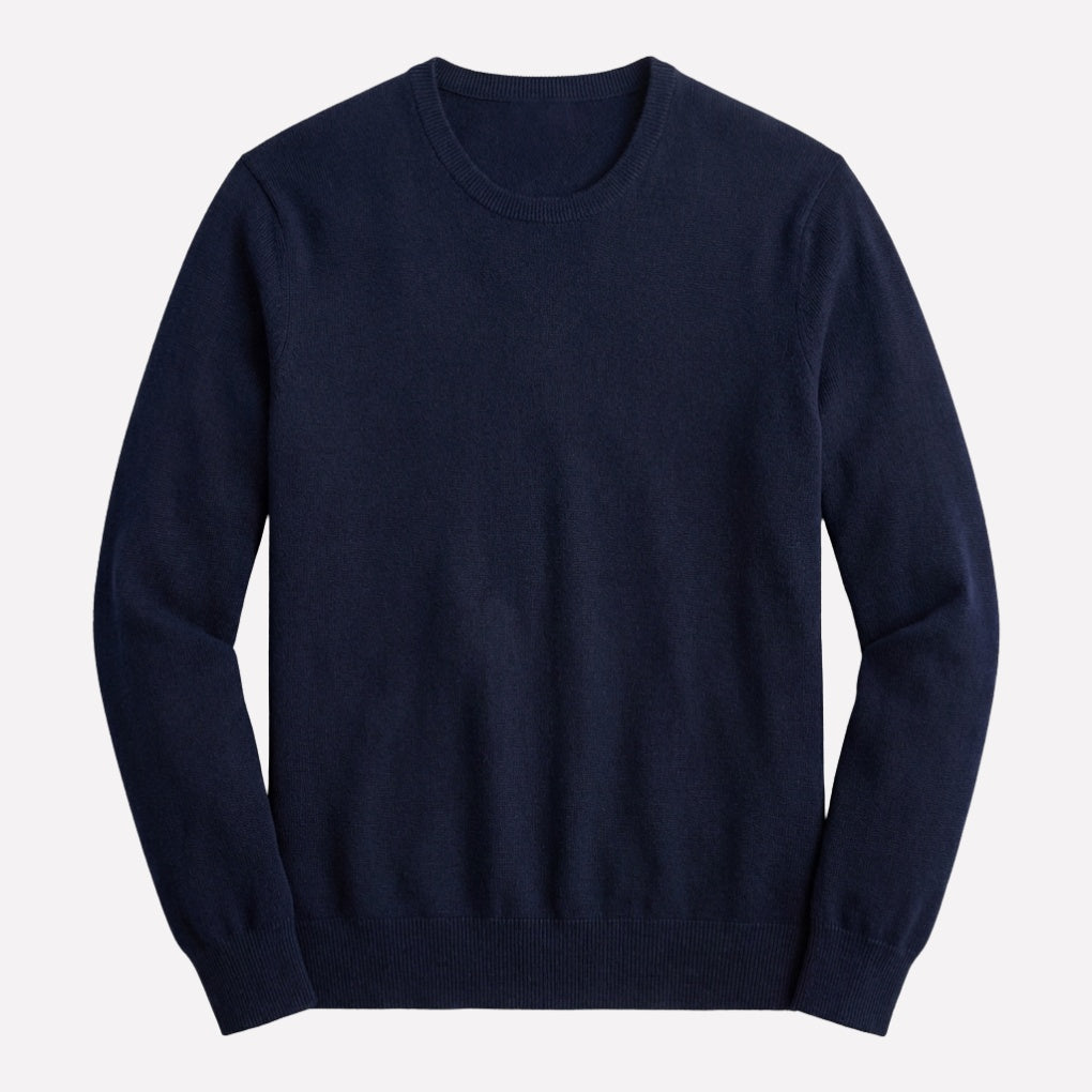 Klassieke Trui Heren | Ronde Hals of V-Hals | Donkerblauw | Fijngebreid