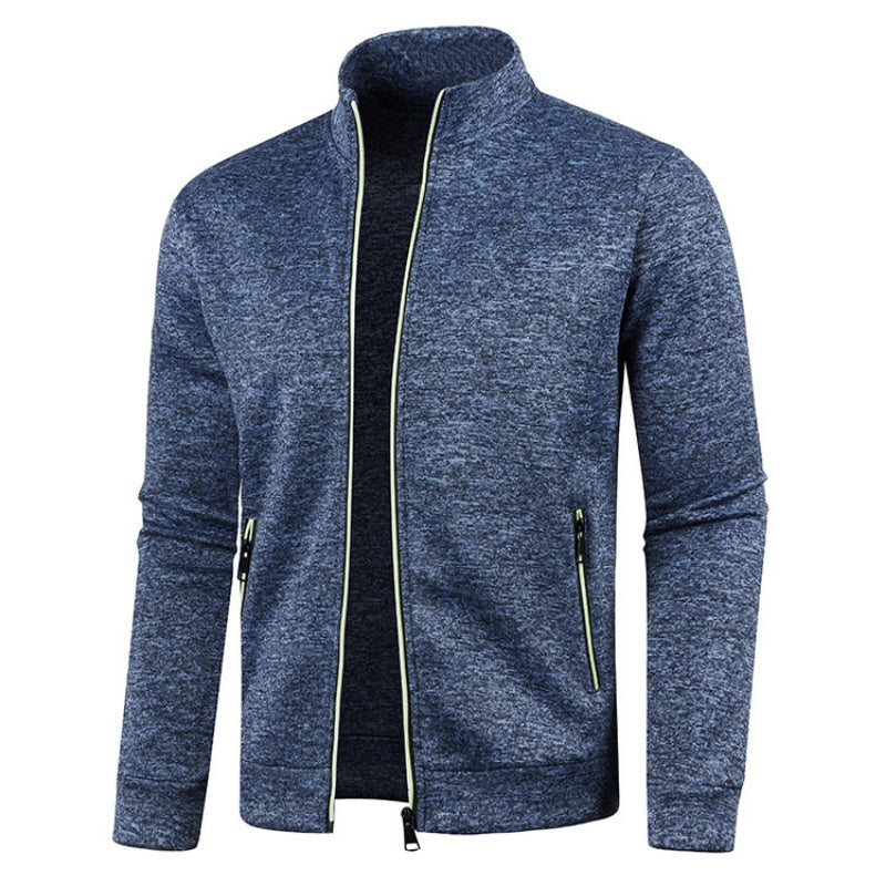 Sweatvest Heren met Opstaande Kraag | Contrastbies | Ritszakken | 4 Kleuren