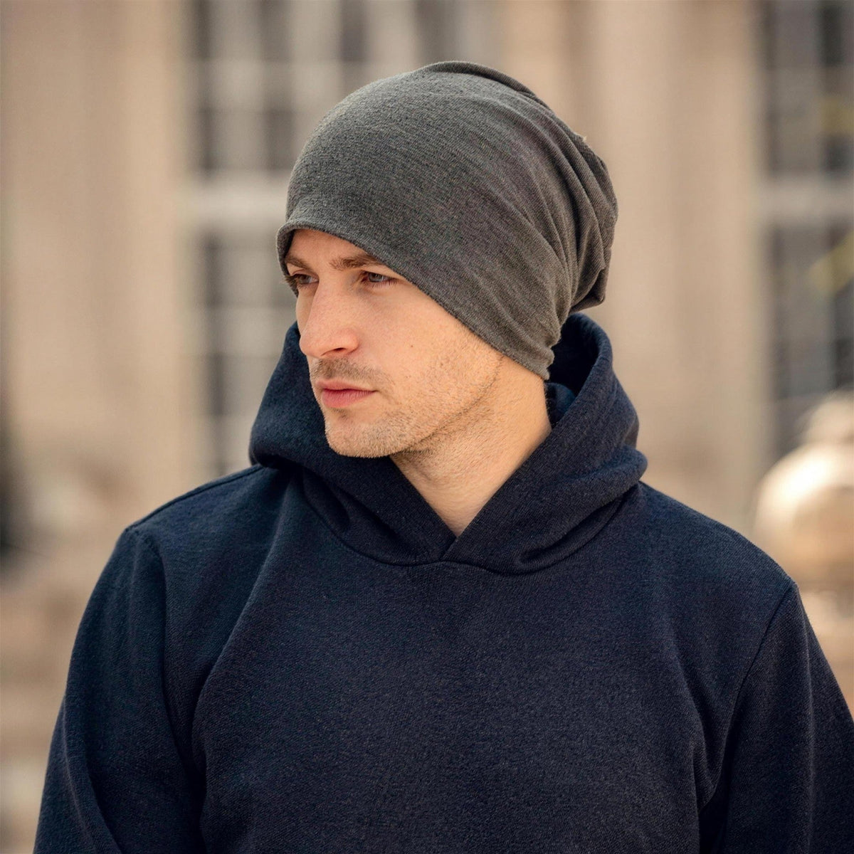 Beanie Muts Heren | Slouchy | Dunne Jersey