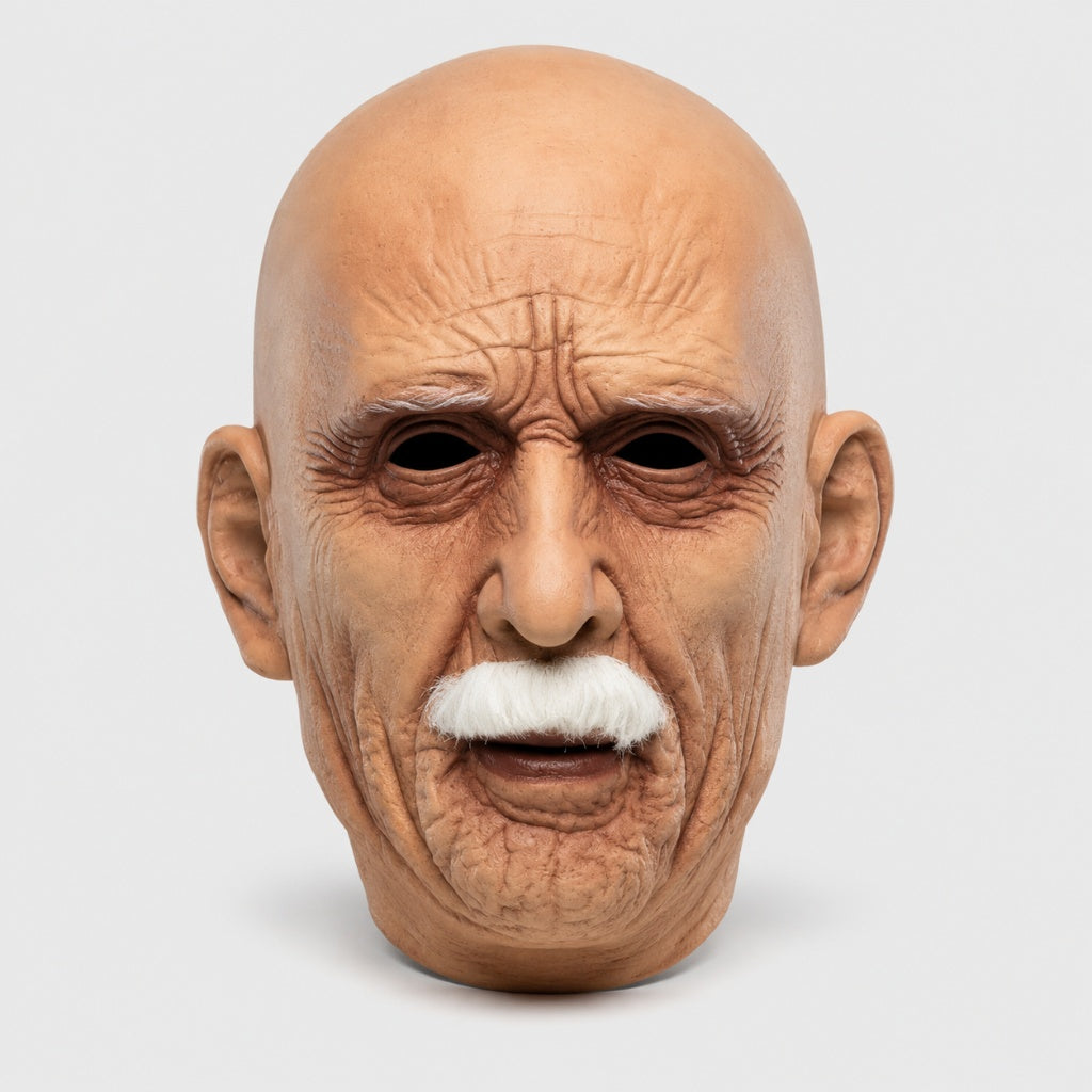 Oude Man Masker | Kaal | Snor | Latex Volledig Hoofd