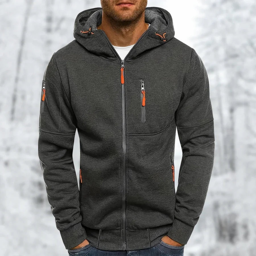 Vest met Capuchon Heren met Ritszakken | 9 Kleuren