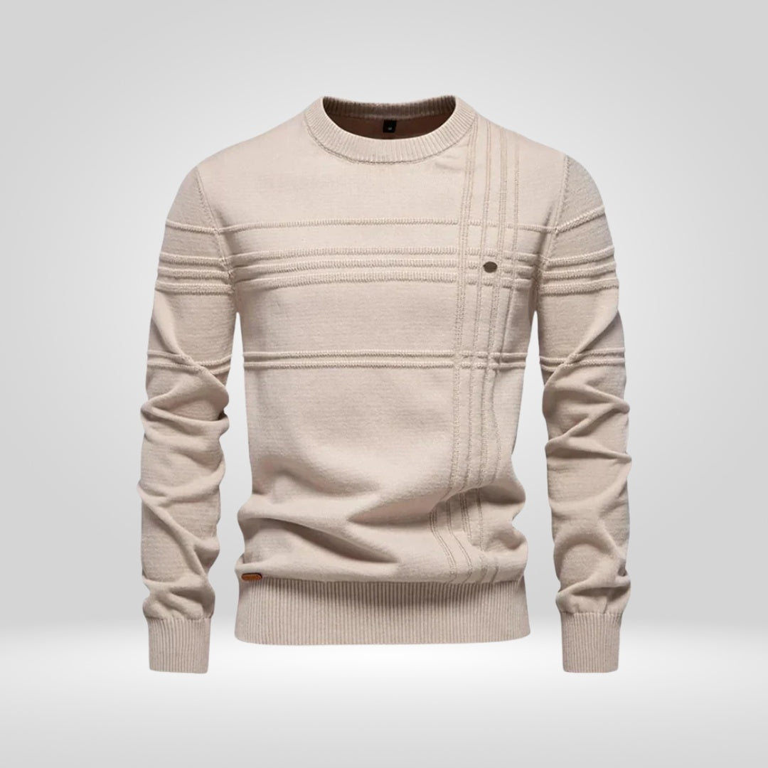 Trui met Ribstructuur Heren | Ronde Hals | Recht Model | Gebreid