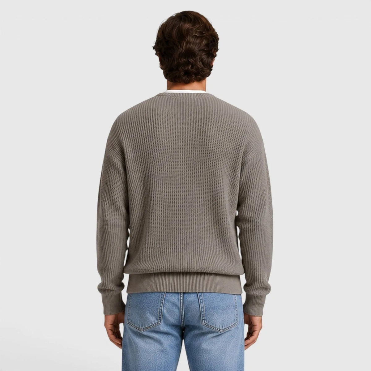 Vest met Rits Heren | Ronde Hals | Ribgebreid | Zakken
