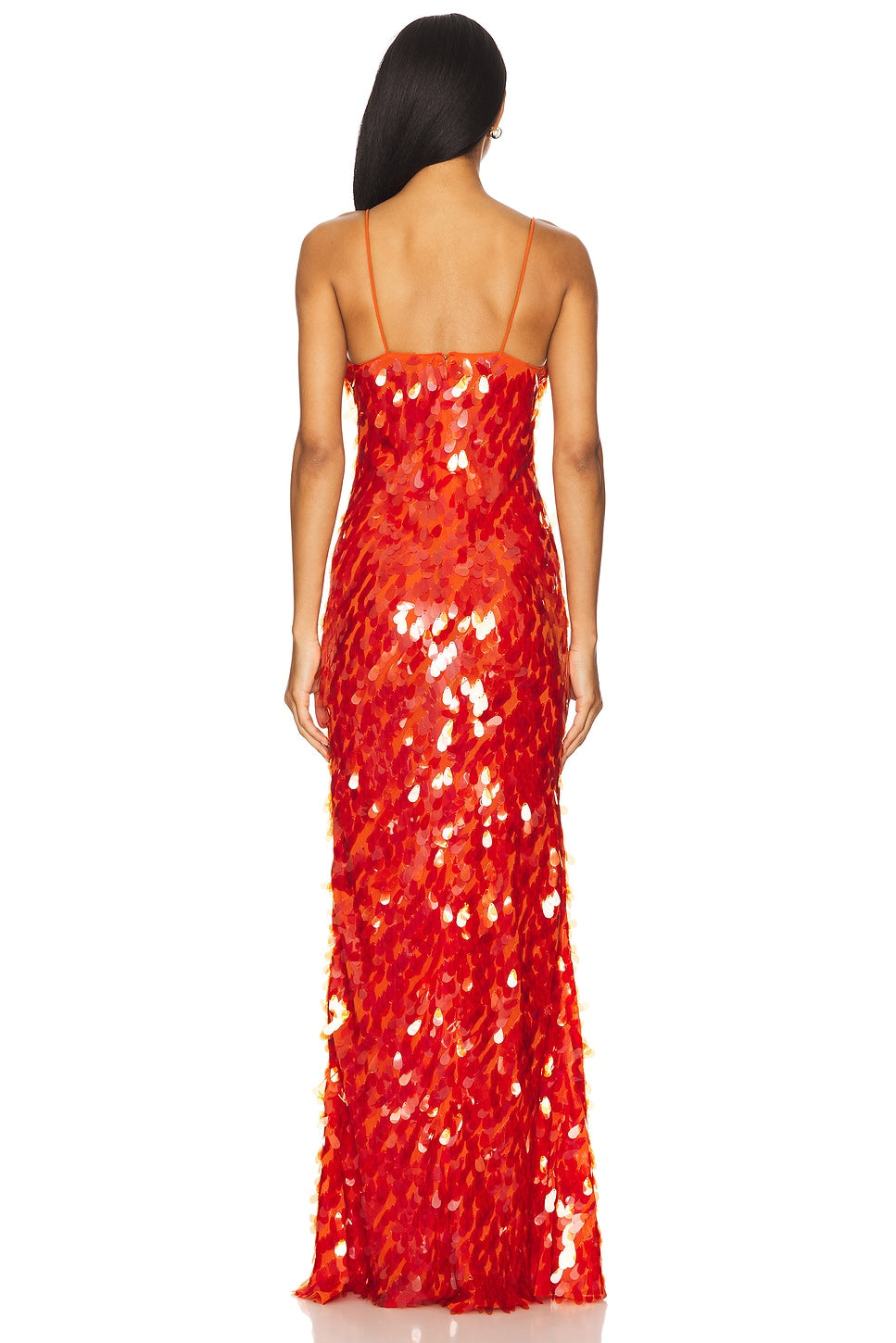 Feestjurk Dames | Pailletten | Open Rug | V-hals | Maxi-Boutique Moda