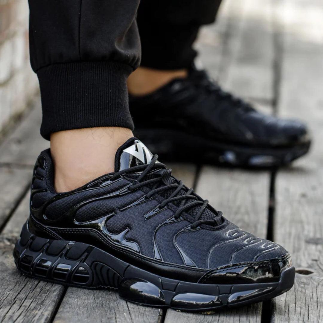 Sneakers Heren in Zwart | Dikke Zool | Veters