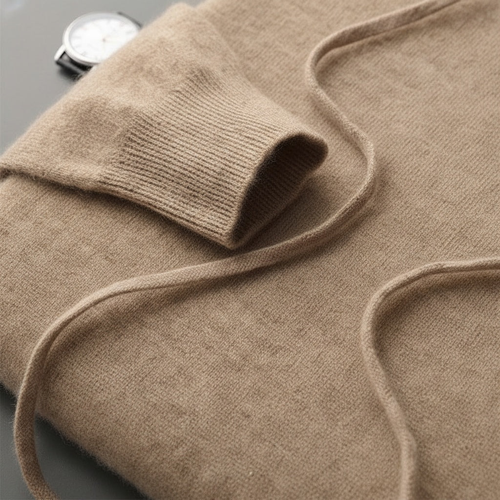 Gebreide Hoodie Heren met Platte Koorden | 5 Kleuren