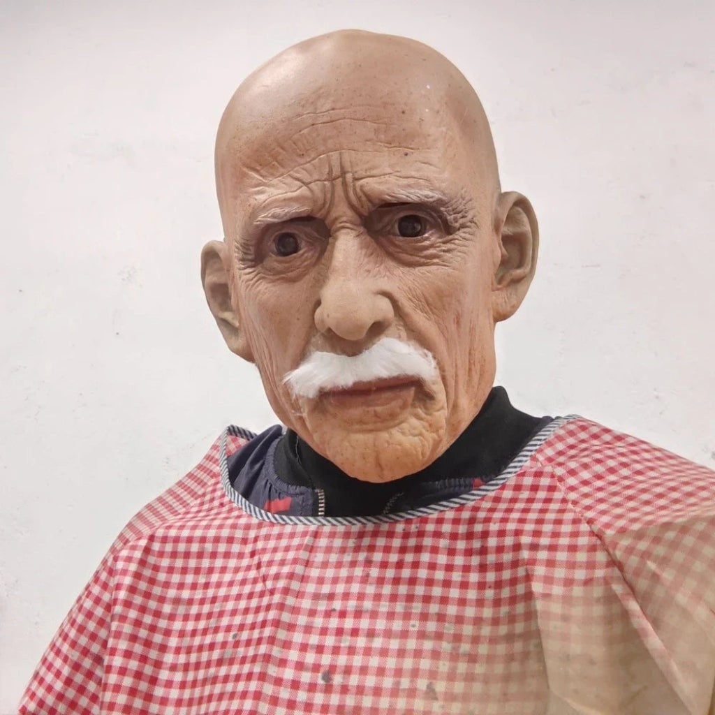 Oude Man Masker | Kaal | Snor | Latex Volledig Hoofd