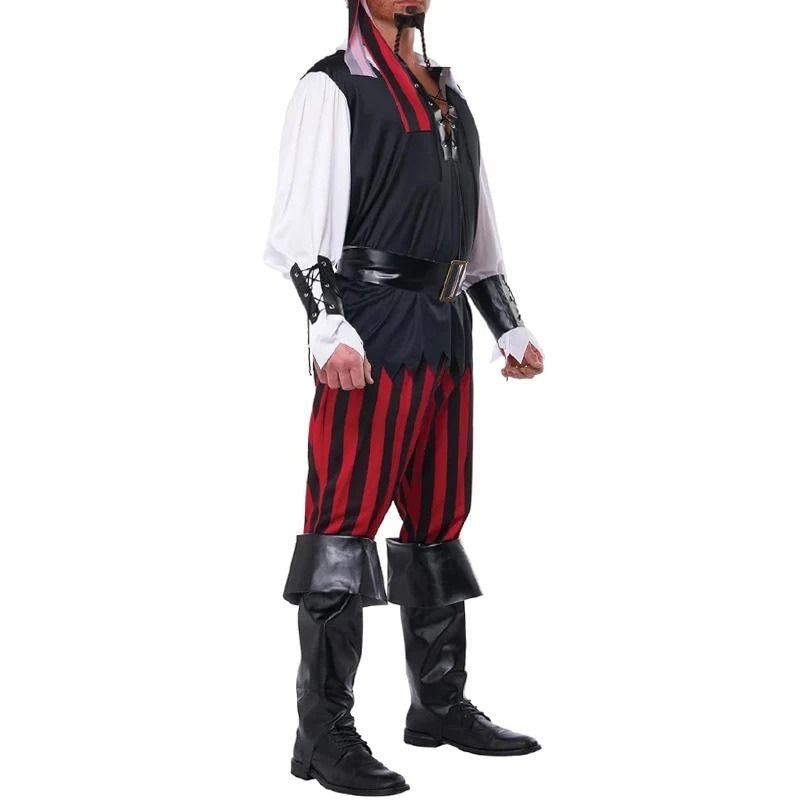 Piraten Kostuum Heren | Hemd | Broek | Bandana | Ooglapje