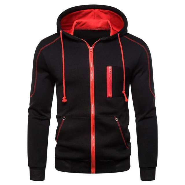 Hoodie Vest Heren met Contrastdetails | Borstzak | 5 Kleuren