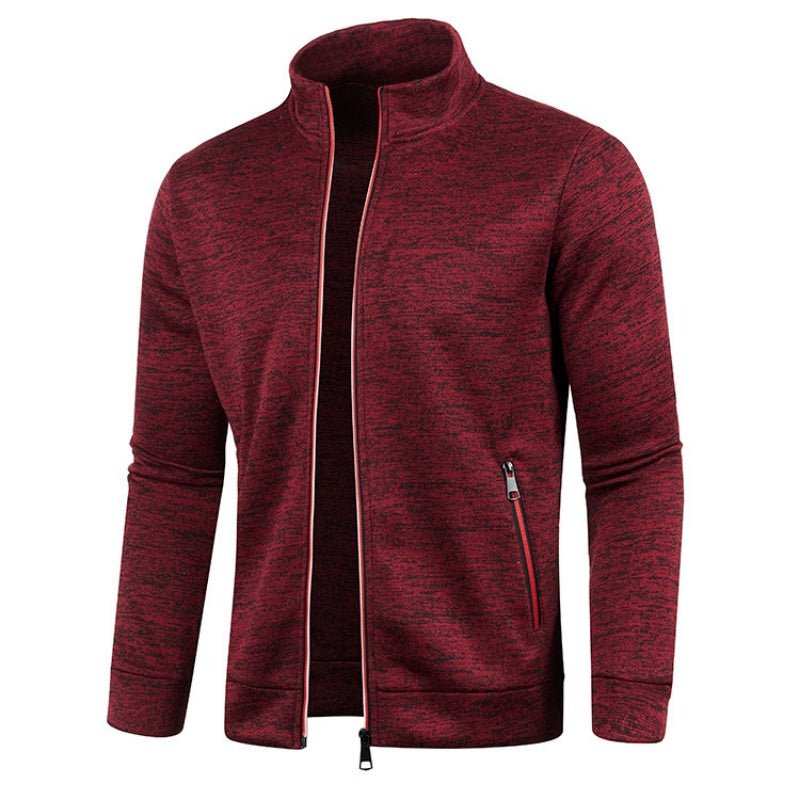 Sweatvest Heren met Opstaande Kraag | Contrastbies | Ritszakken | 4 Kleuren