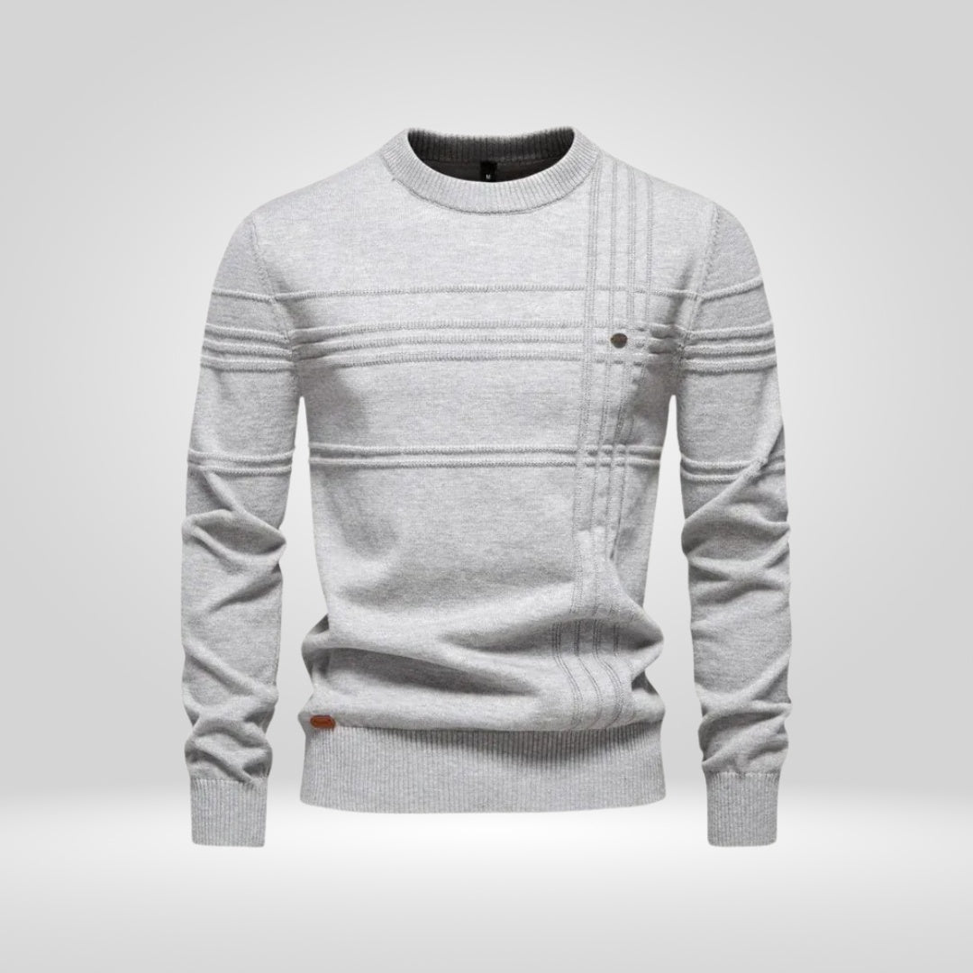 Trui met Ribstructuur Heren | Ronde Hals | Recht Model | Gebreid