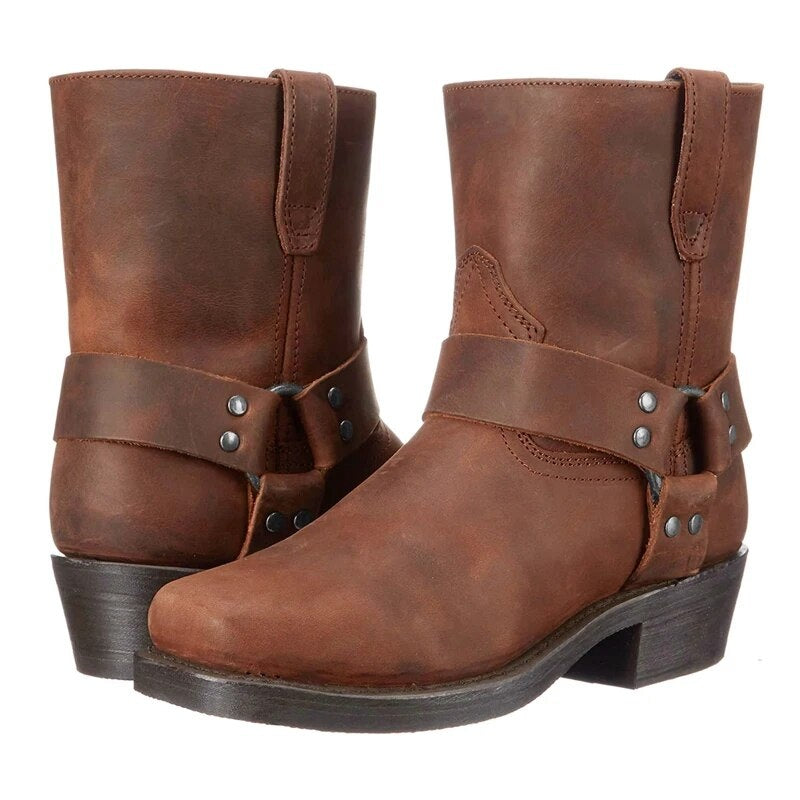 Cowboylaarzen Heren met Binnenrits | Harnas | Halfhoog | 2 Kleuren