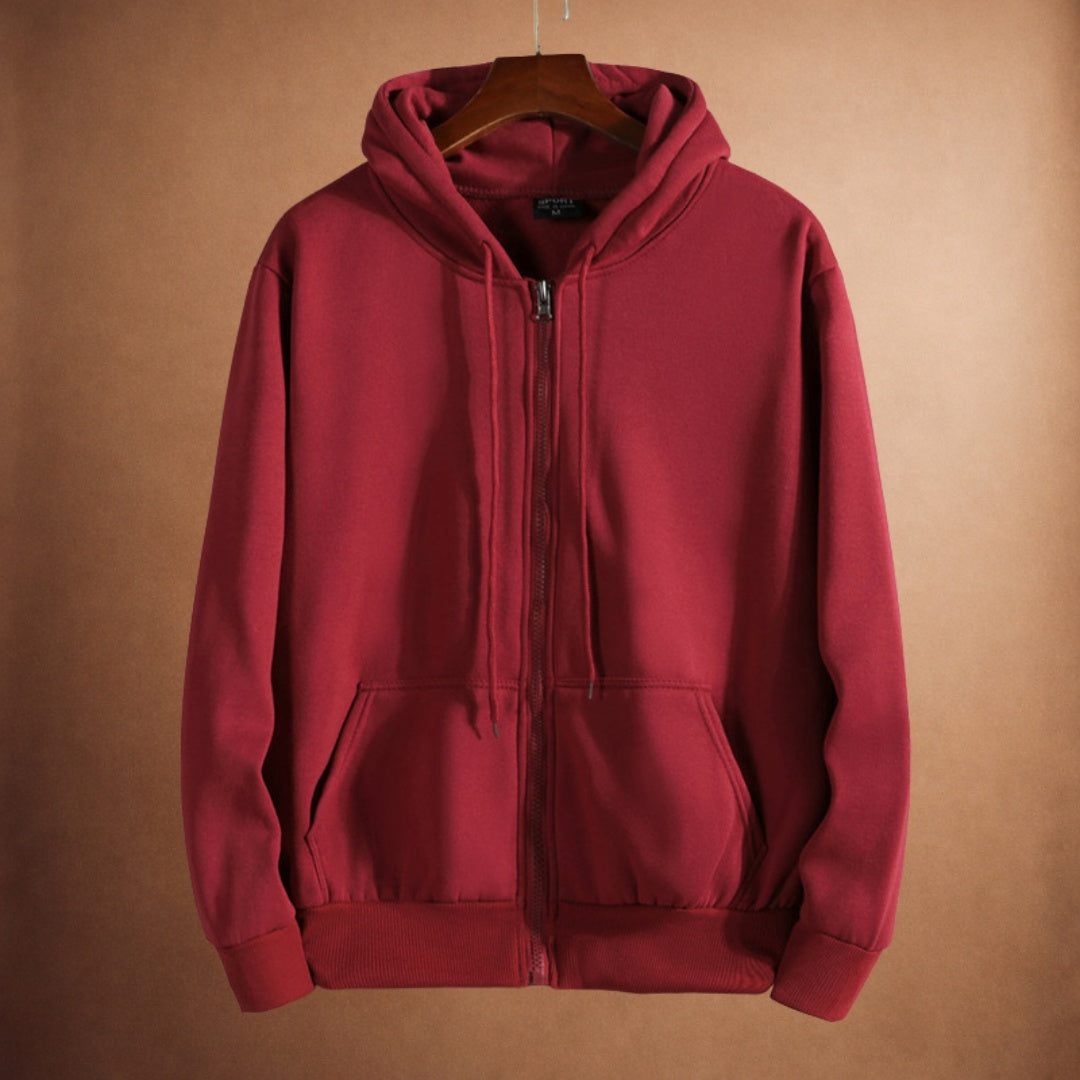 Hoodie met Doorlopende Rits Heren | Trekkoord | 7 Kleuren