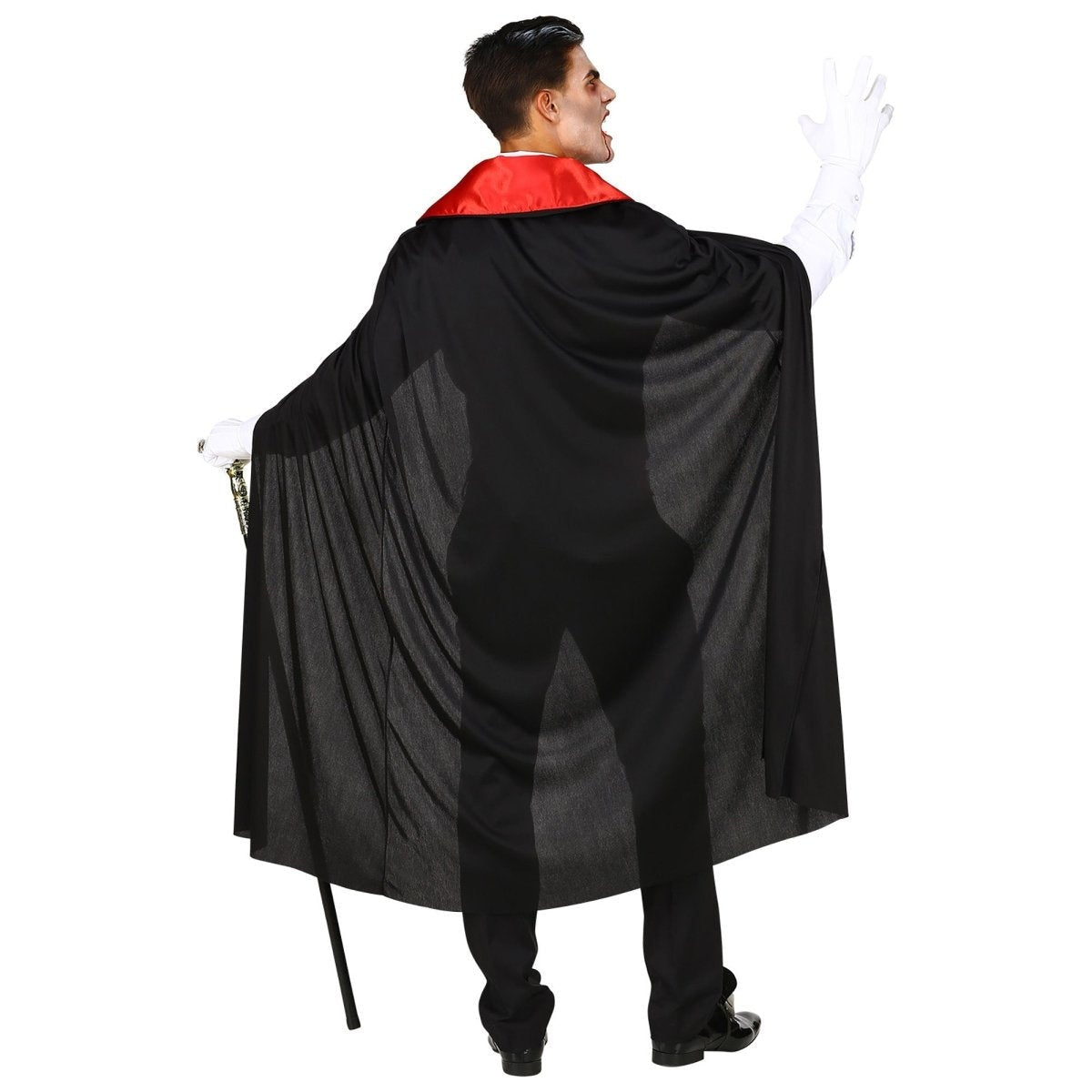 Vampier Kostuum Grijs | Gilet | Buikband | Cape | Strik