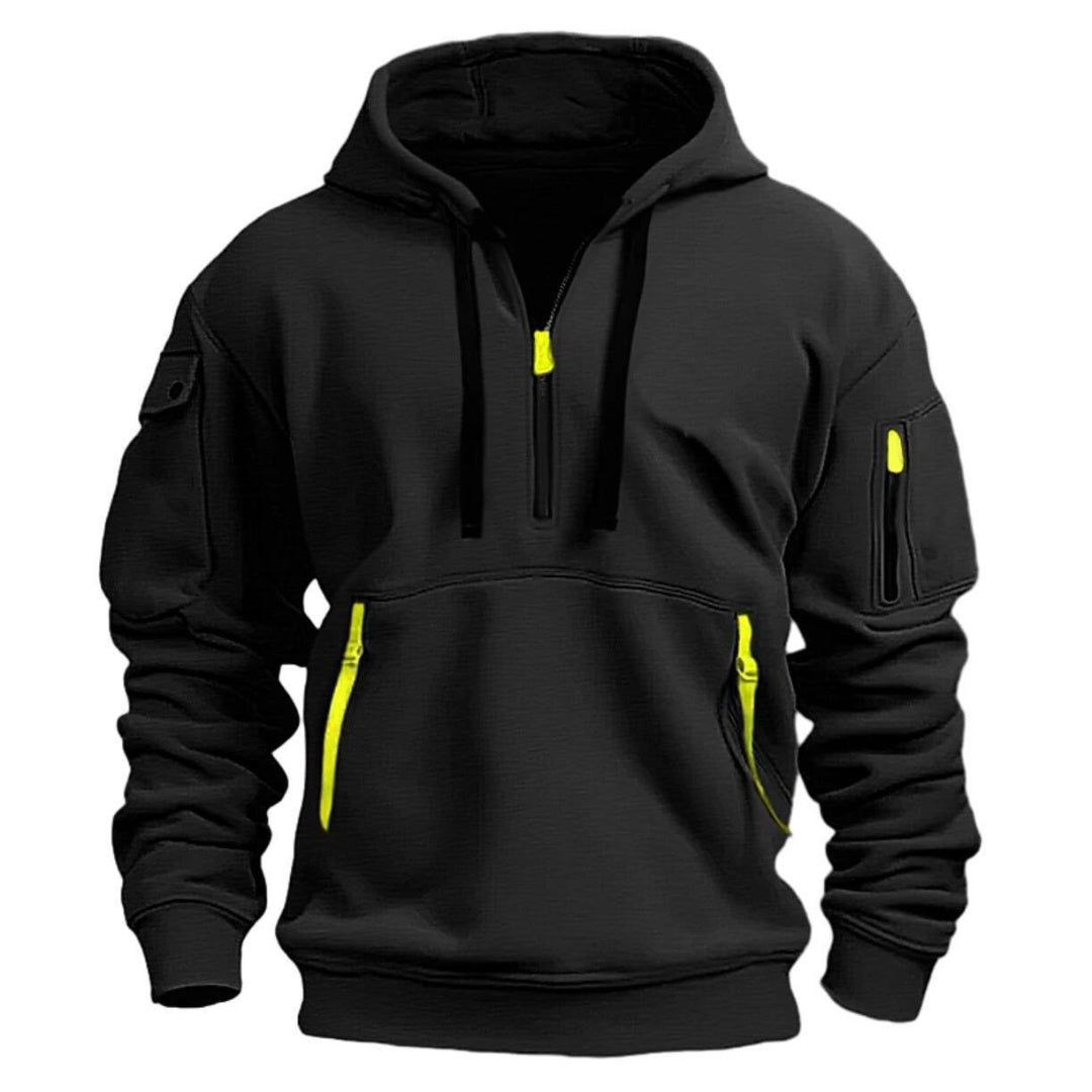 Hoodie Heren met Halve Rits | Ritszakken | Mouwzak | 8 Kleuren