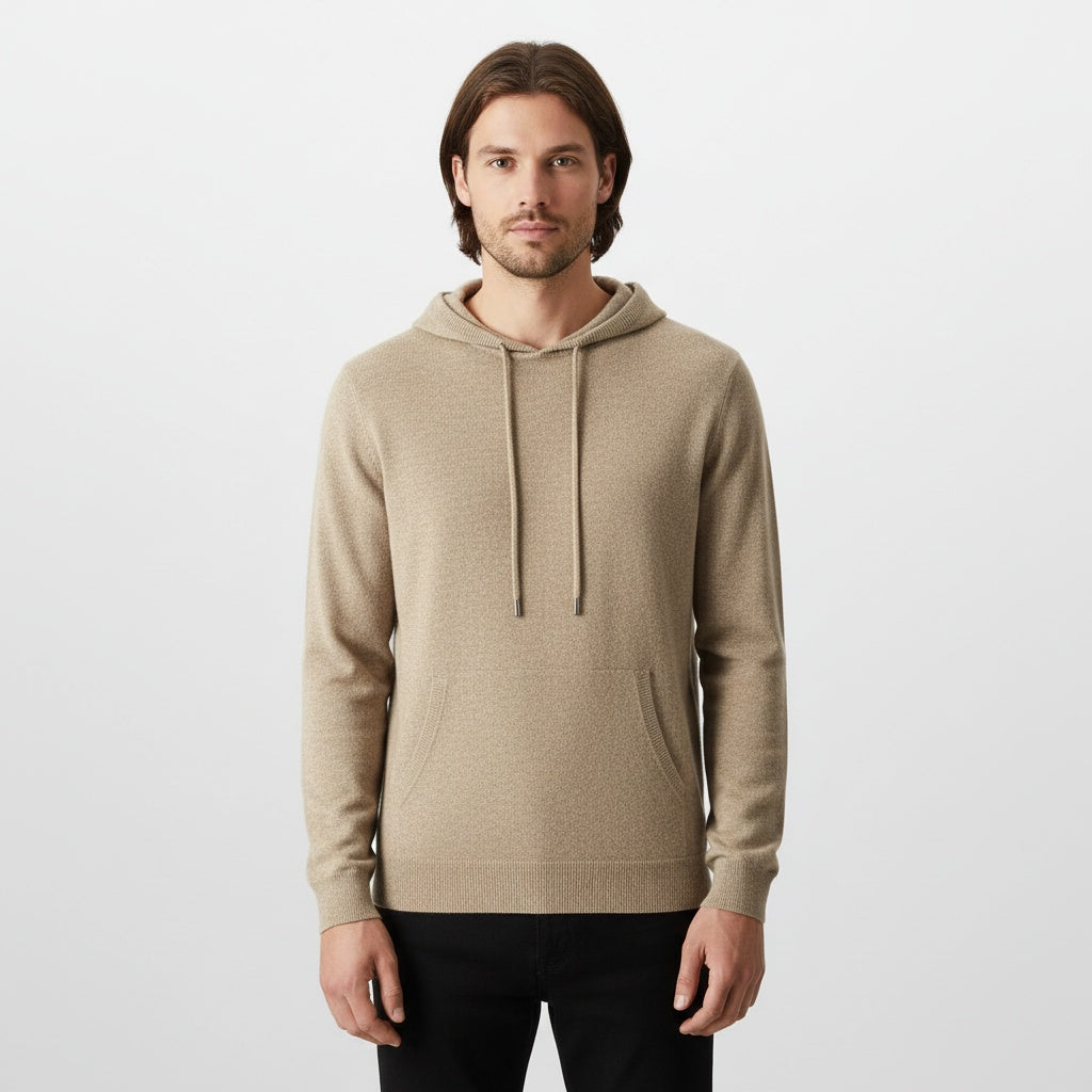 Gebreide Hoodie Heren met Platte Koorden | 5 Kleuren