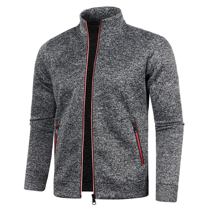 Sweatvest Heren met Opstaande Kraag | Contrastbies | Ritszakken | 4 Kleuren