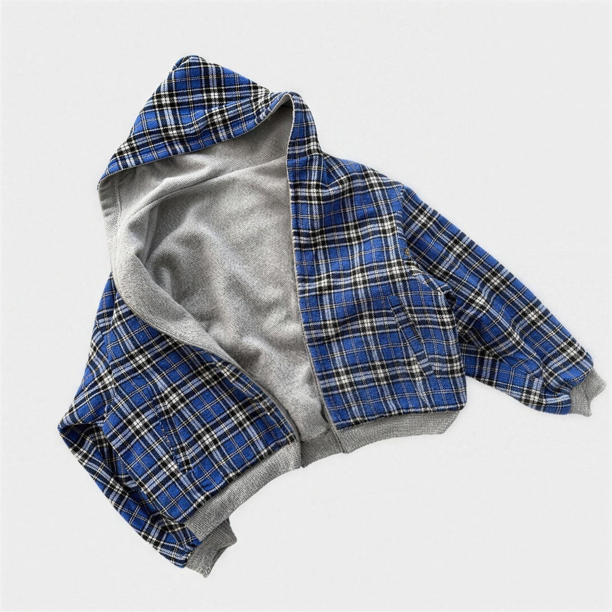 Omkeerbare Hoodie Heren | Rits | Oversized | Geruit