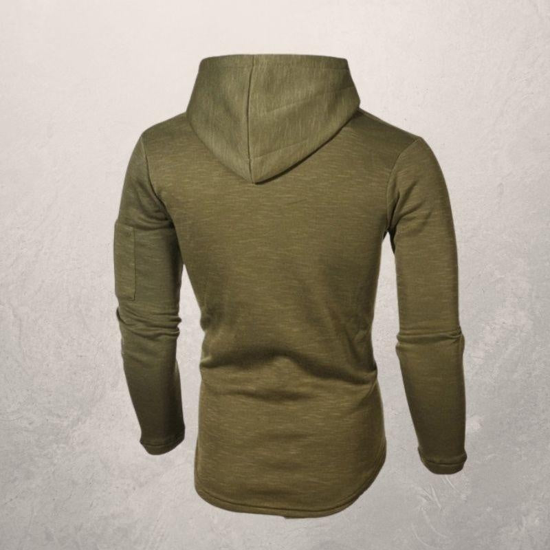 Slanke Hoodie Heren met Mouwzak | Ronde Zoom | 5 Kleuren