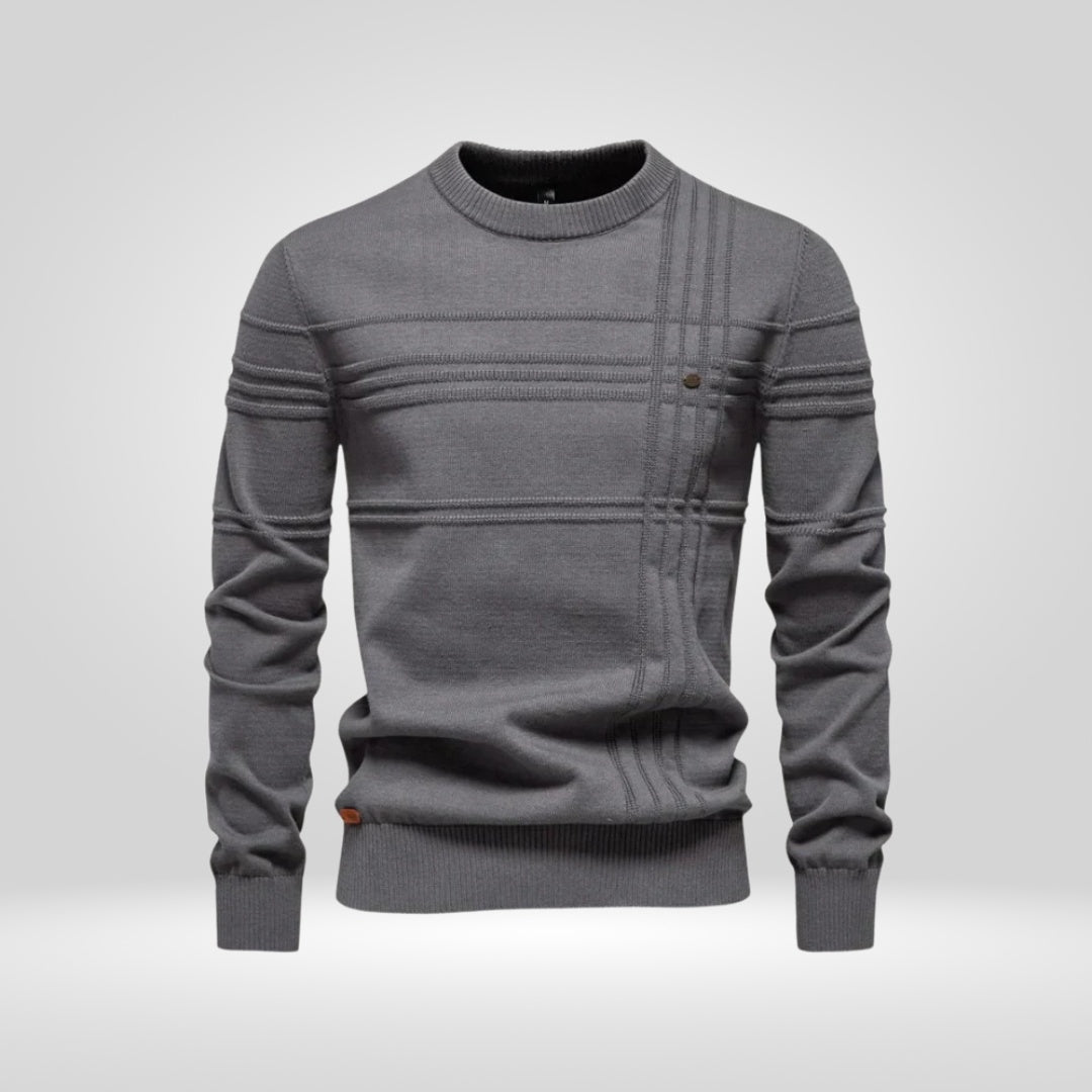 Trui met Ribstructuur Heren | Ronde Hals | Recht Model | Gebreid