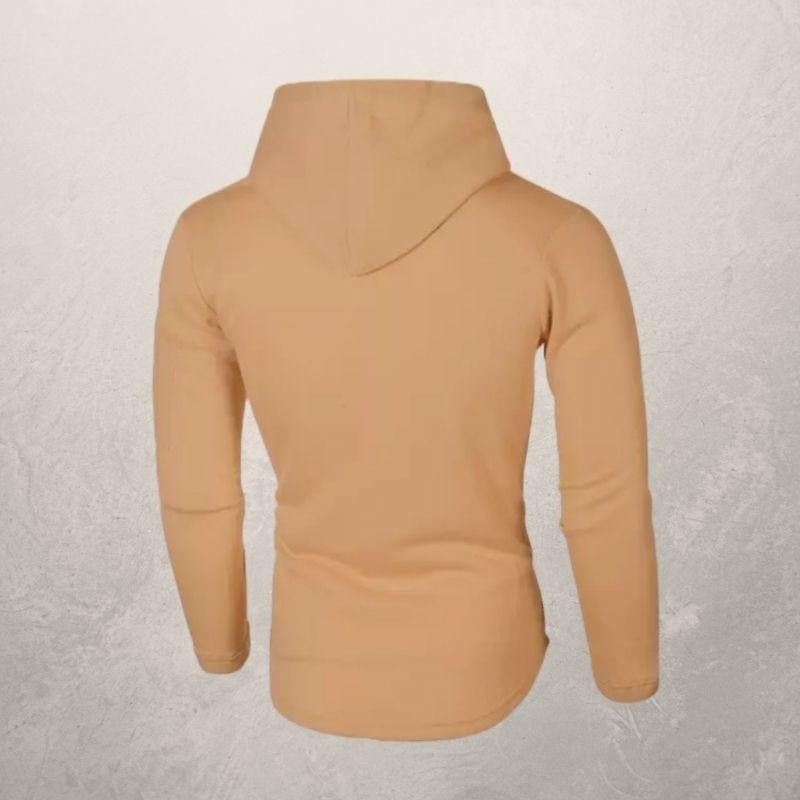 Slanke Hoodie Heren met Mouwzak | Ronde Zoom | 5 Kleuren