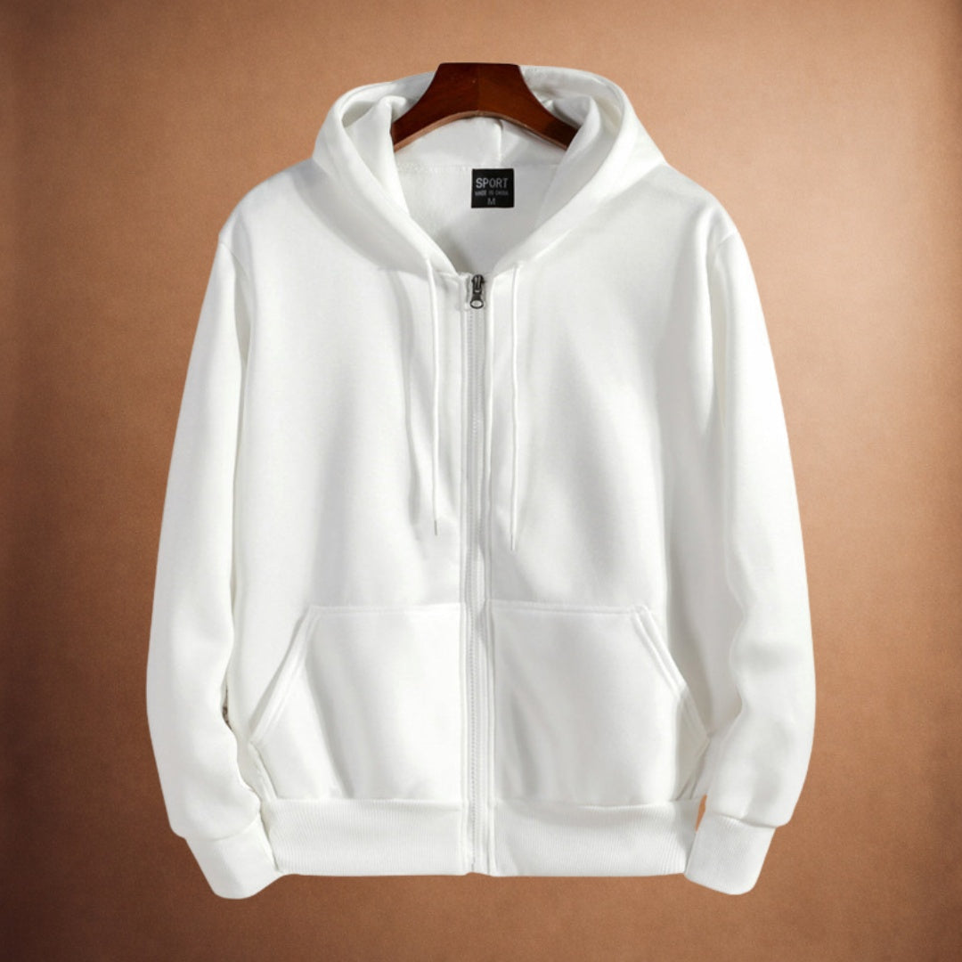 Hoodie met Doorlopende Rits Heren | Trekkoord | 7 Kleuren