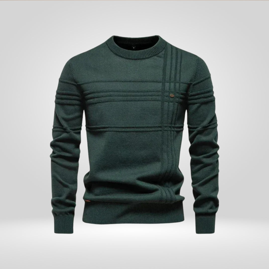 Trui met Ribstructuur Heren | Ronde Hals | Recht Model | Gebreid