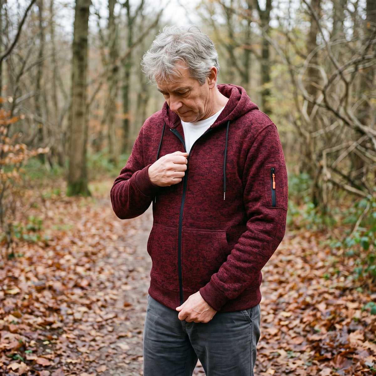 Hoodie Vest Heren van Gemêleerd Breisel | Mouwzak | 5 Kleuren