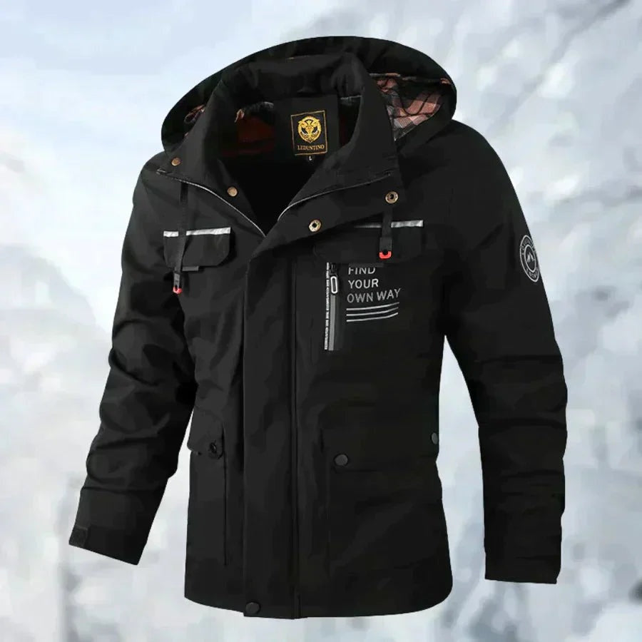Outdoorjas Heren met Capuchon | Geruite Voering | Waterafstotend | 4 Kleuren
