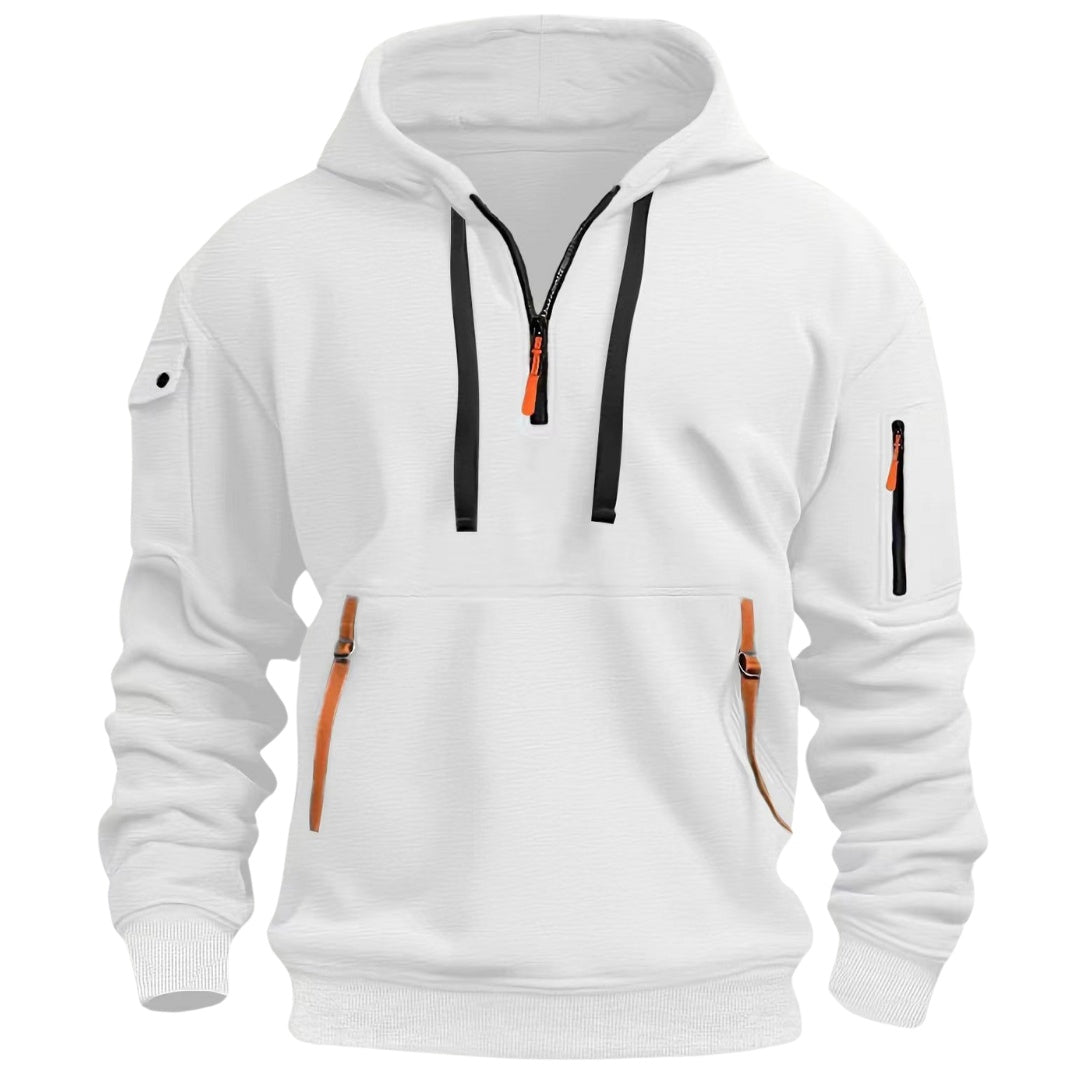 Hoodie Heren met Halve Rits | Ritszakken | Mouwzak | 8 Kleuren