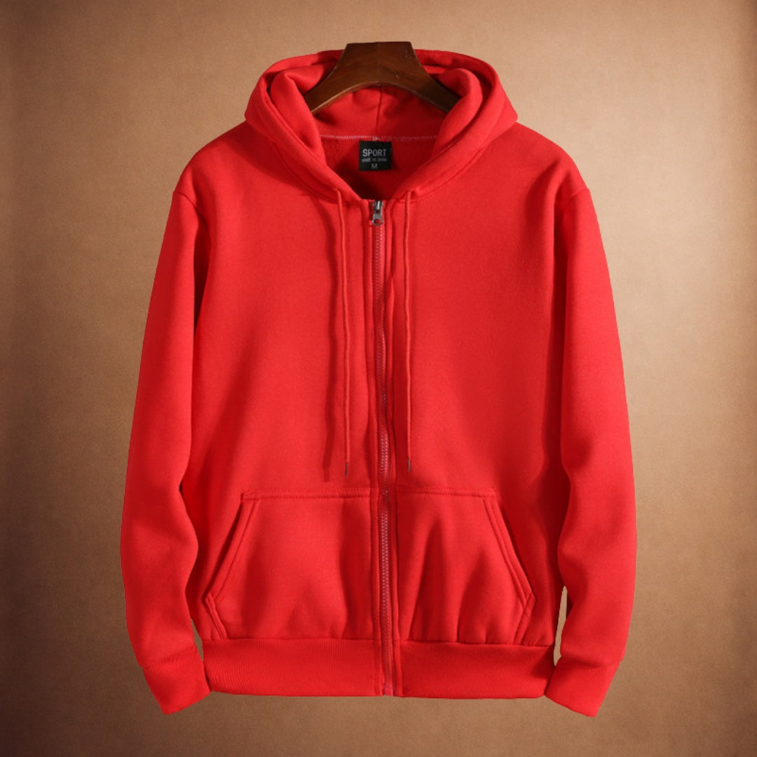 Hoodie met Doorlopende Rits Heren | Trekkoord | 7 Kleuren