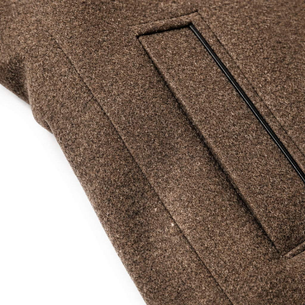 Overjas Heren met Opstaande Kraag | Wollook | Doorgestikt Binnenvest | 3 Kleuren