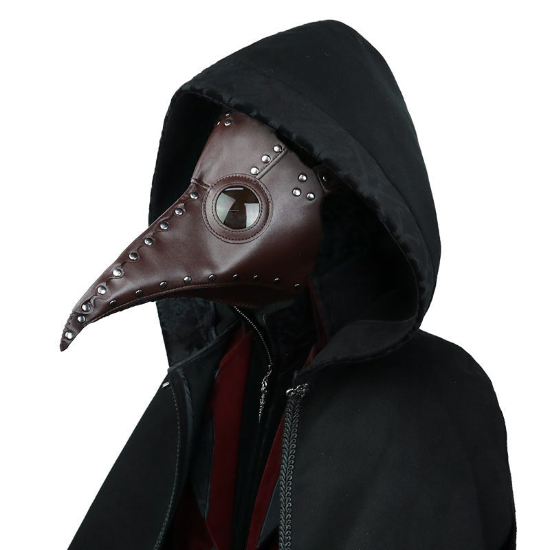 Pestdokter Masker | Kunstleer | Klinknagels | Lange Snavel | Band