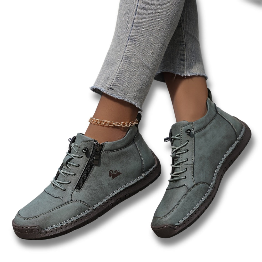 Sneakers Dames met Rits | Handgestikt | 12 Kleuren
