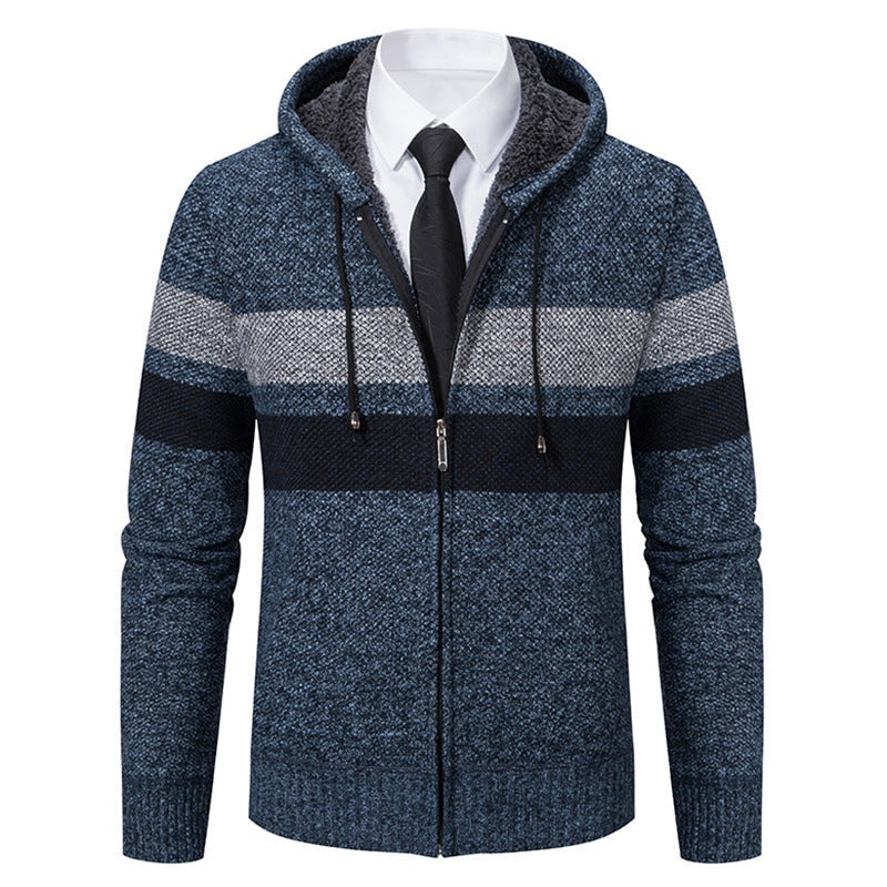 Gestreept Vest met Capuchon Heren | Teddyvoering | 5 Kleuren