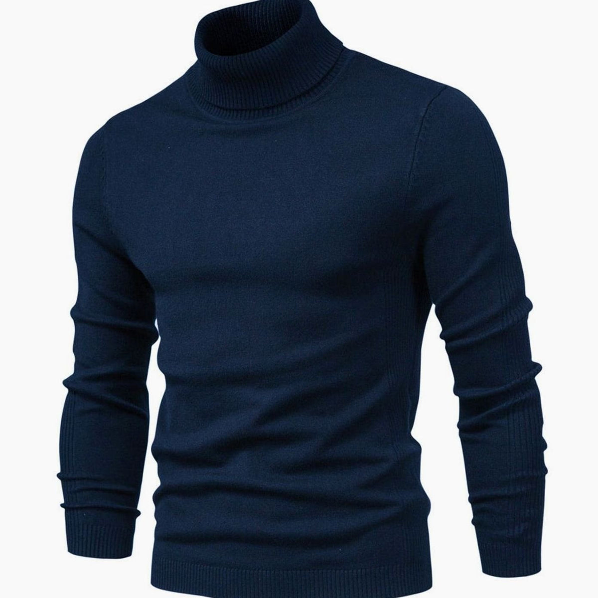 Slim Fit Coltrui Heren | Fijngebreid | Geribde Col
