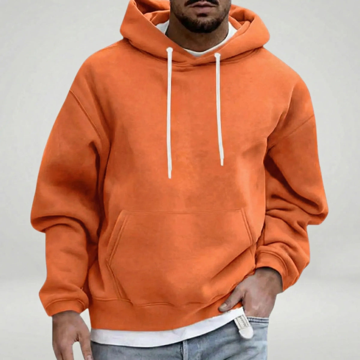 Losse Hoodie Heren met Witte Koorden | 8 Kleuren