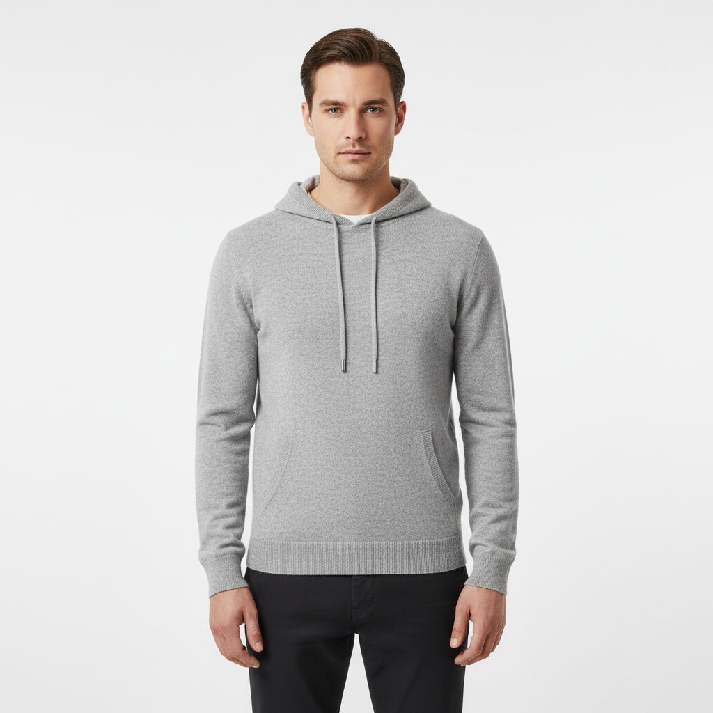 Gebreide Hoodie Heren met Platte Koorden | 5 Kleuren