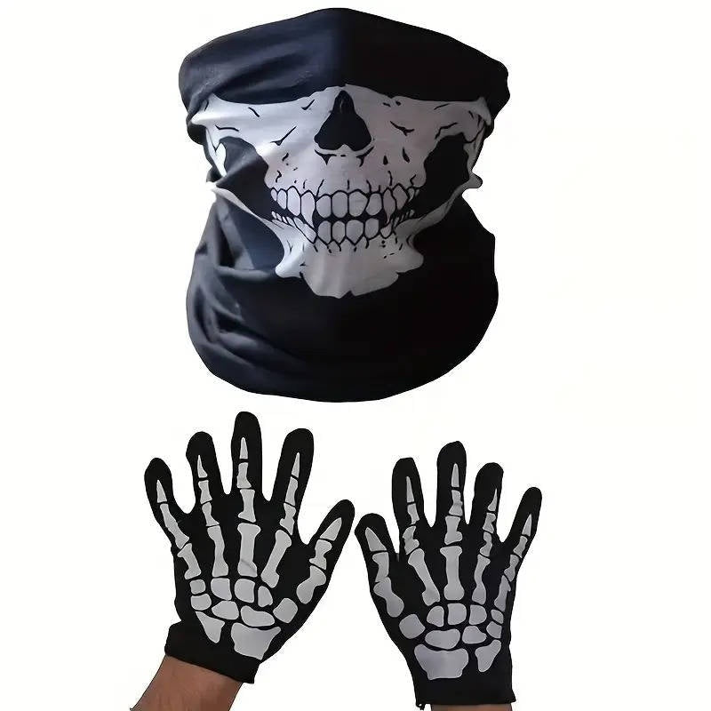 Magere Hein Kostuum Set | Mantel met Capuchon | Doodskopmasker | Zeis