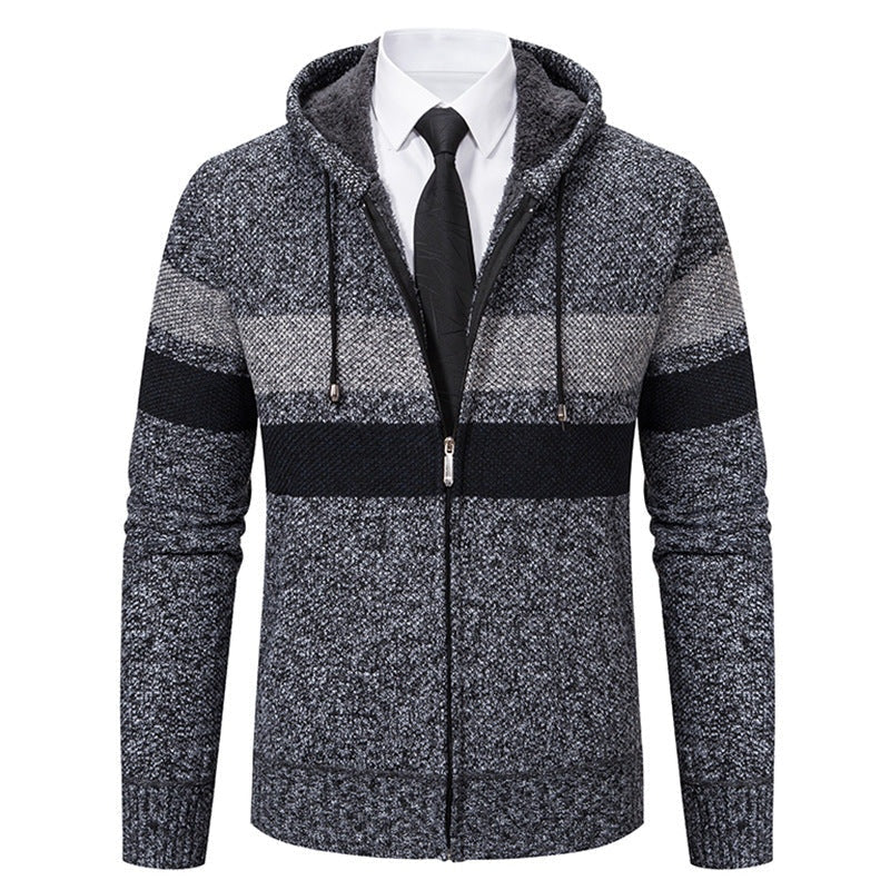 Gestreept Vest met Capuchon Heren | Teddyvoering | 5 Kleuren