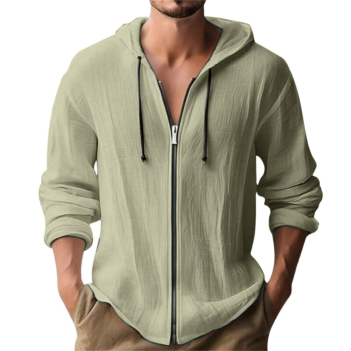 Licht Vest met Capuchon Heren in Kreukellook | 7 Kleuren