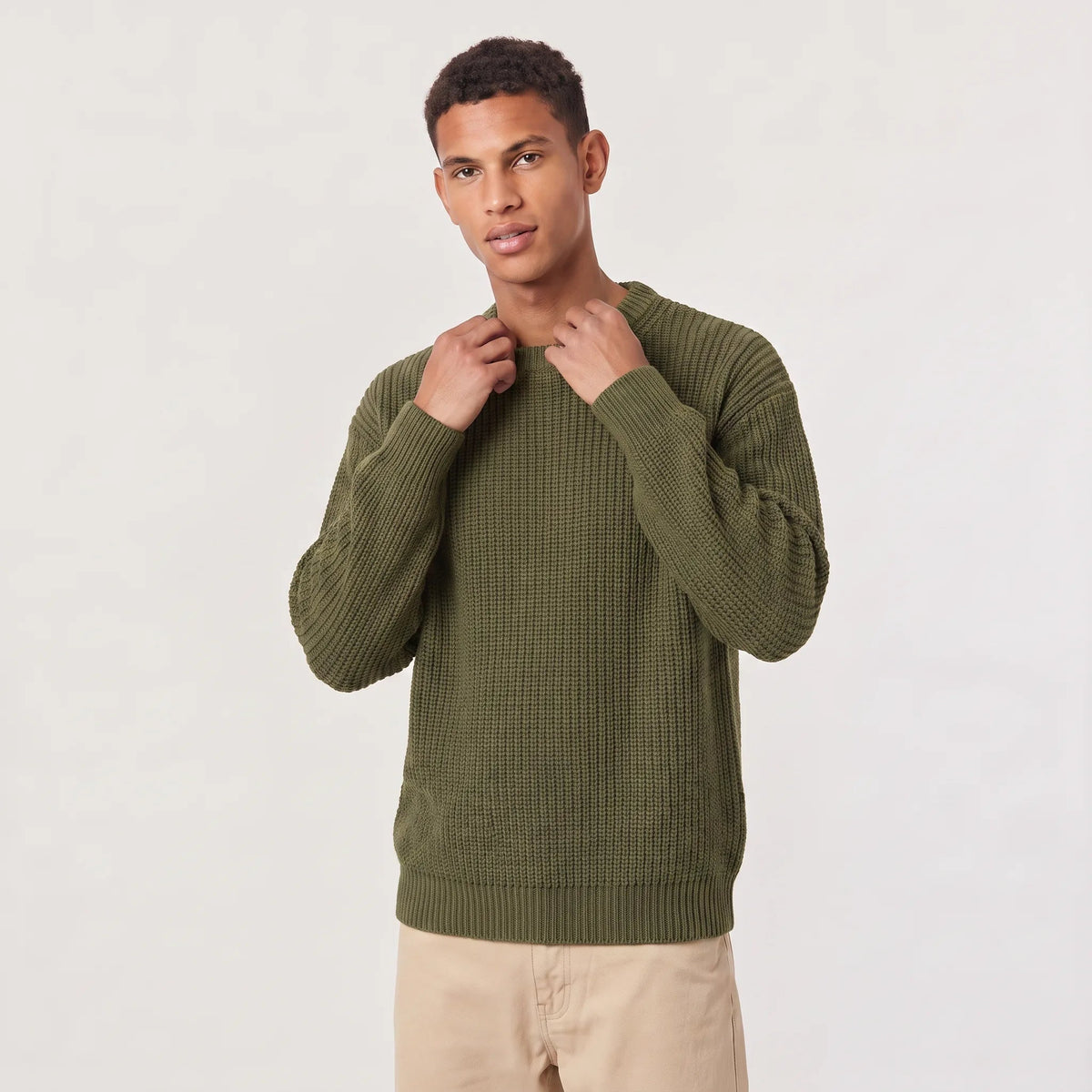 Ribgebreide Trui Heren | Ronde Hals | Regular Fit