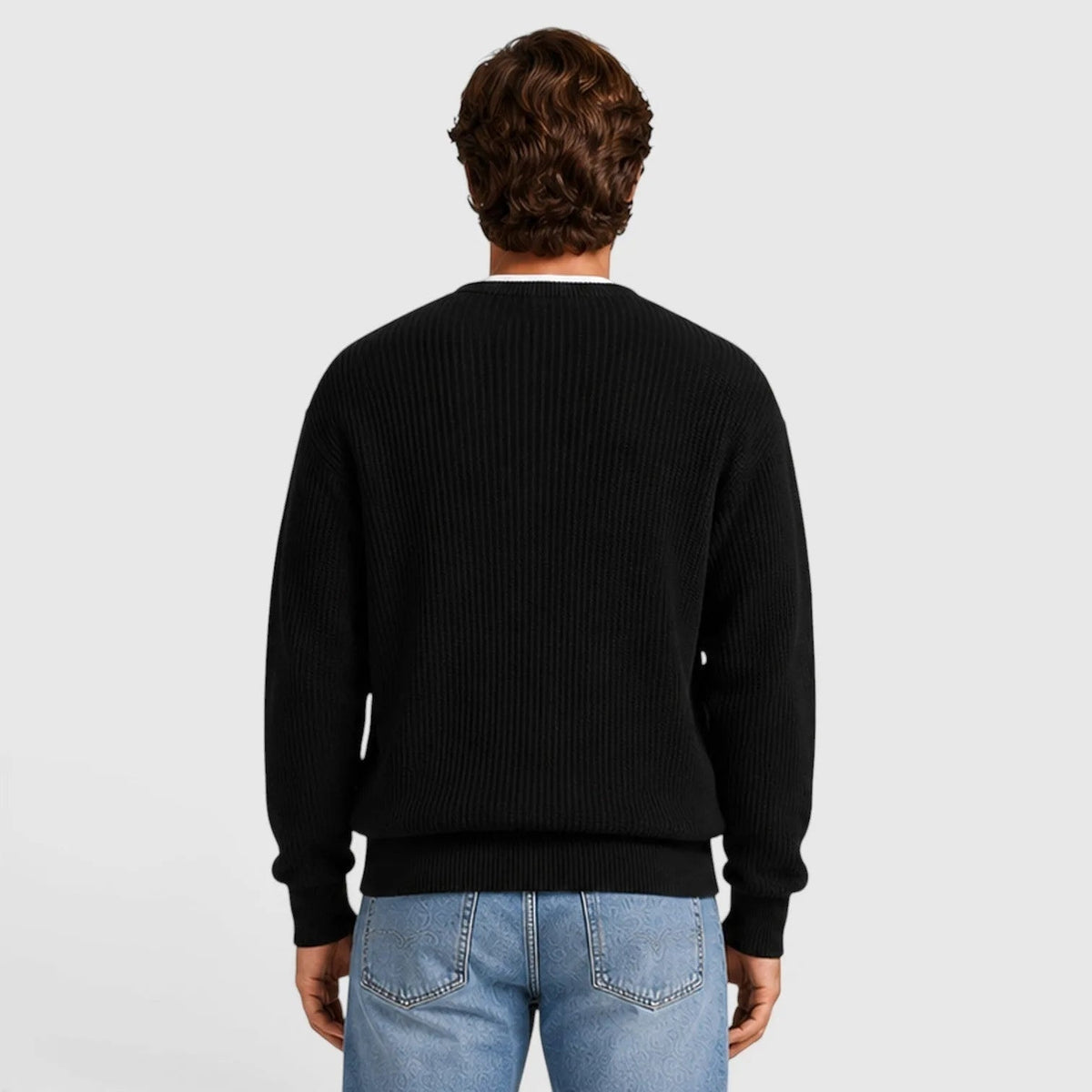 Vest met Rits Heren | Ronde Hals | Ribgebreid | Zakken