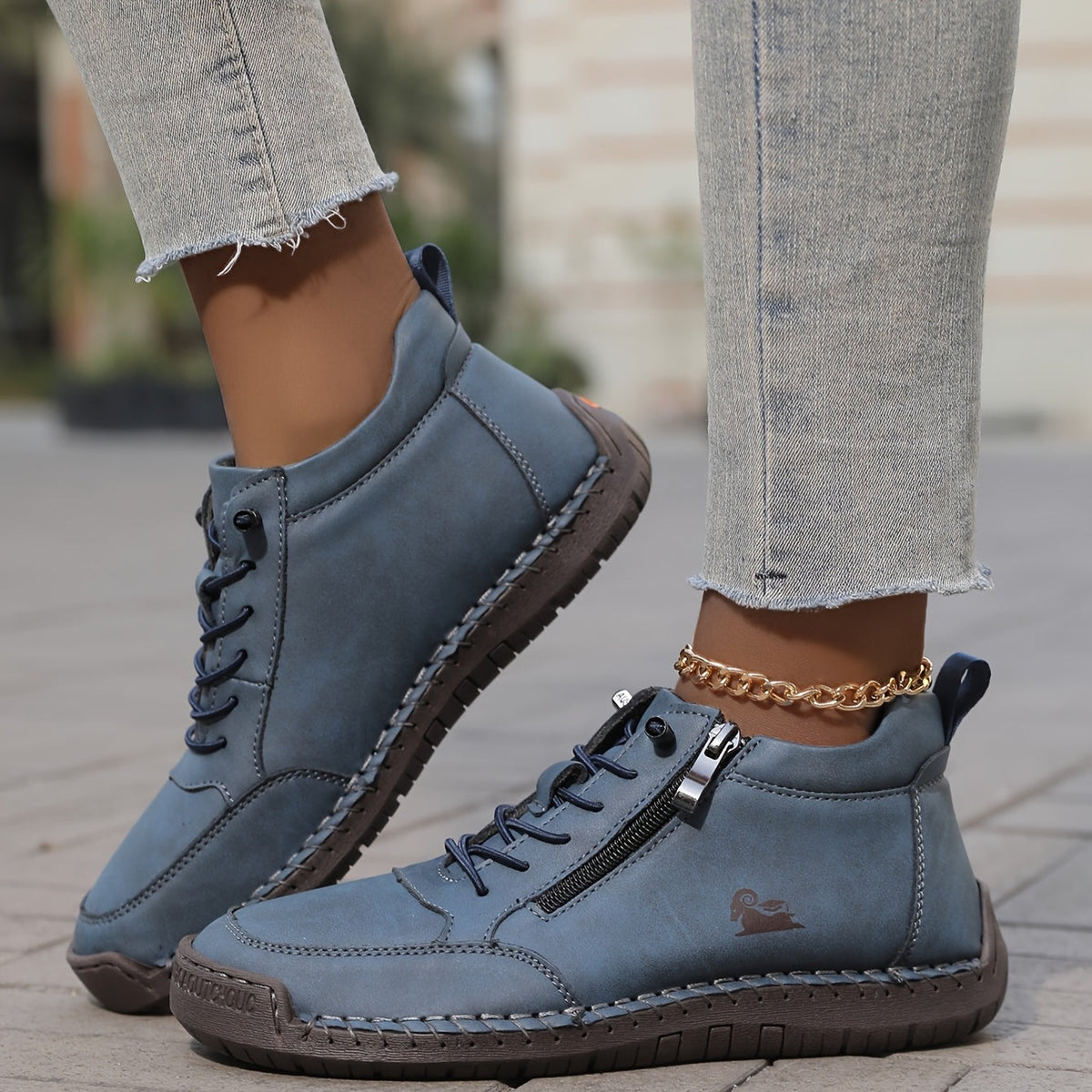 Sneakers Dames met Rits | Handgestikt | 12 Kleuren