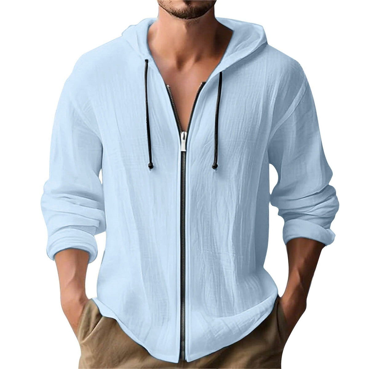 Licht Vest met Capuchon Heren in Kreukellook | 7 Kleuren