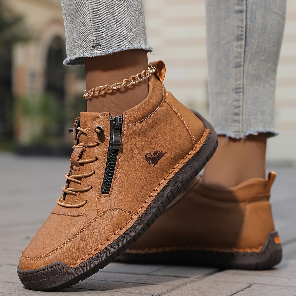 Sneakers Dames met Rits | Handgestikt | 12 Kleuren
