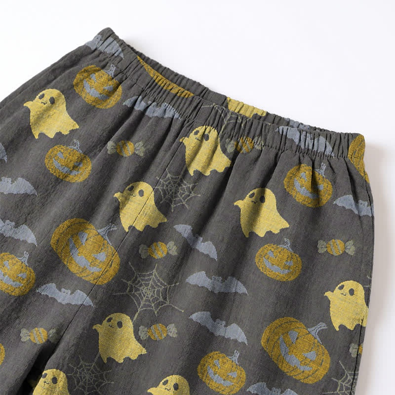 Spoken Pompoen Pyjamaset Heren | Knoopsluiting | Lange Broek | 8 Kleuren