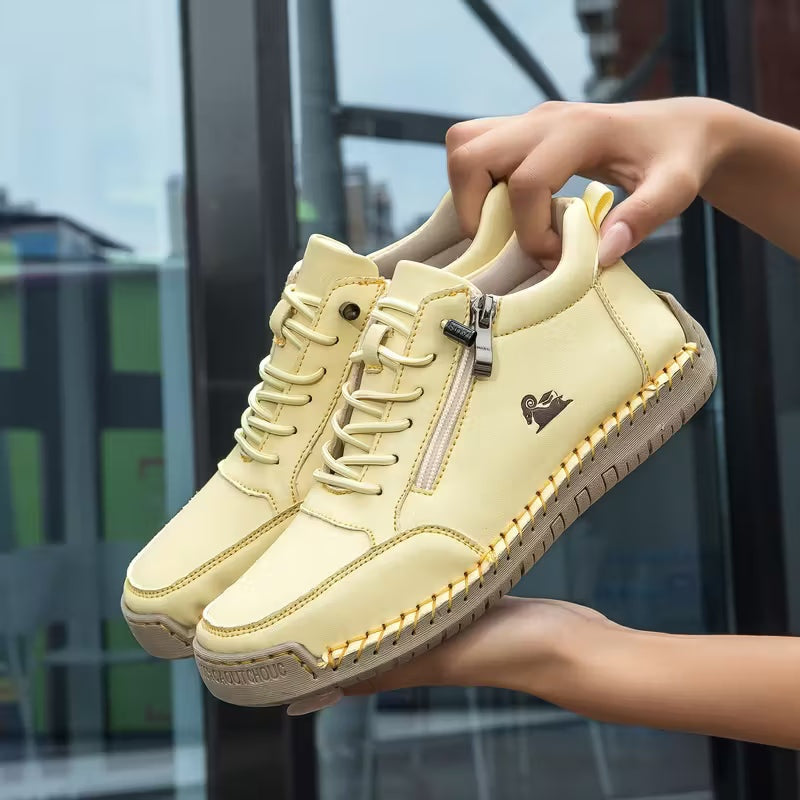 Sneakers Dames met Rits | Handgestikt | 12 Kleuren