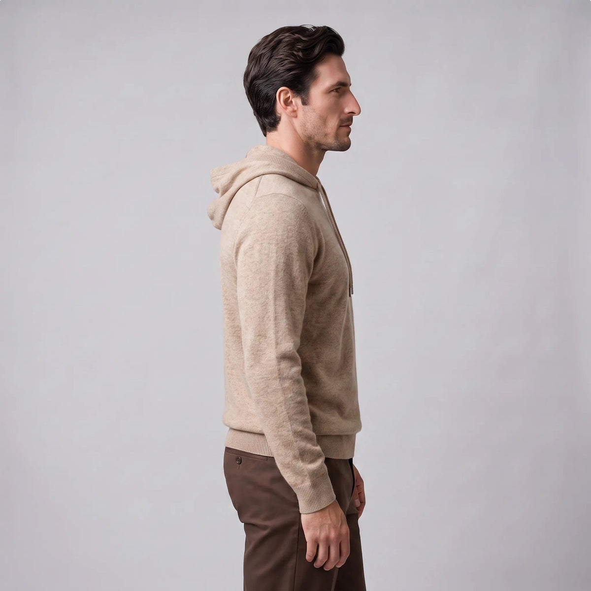 Gebreide Hoodie Heren | Fijngebreid | Trekkoord | Regular Fit