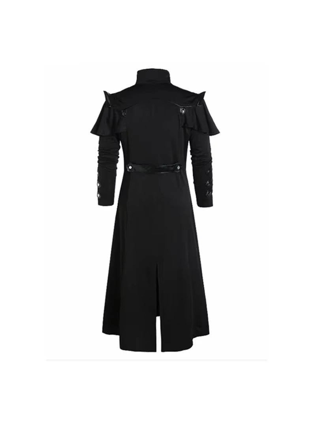 Zwarte gothic jas, achterkant